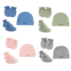 3Pcs New Newborn Baby Hat+Gloves+Socks Set