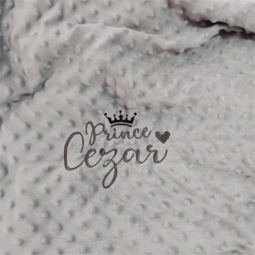 Personalized Baby Blanket with Name for Newborn Boys and Girls Custom Minky Fleece Toddler Crib Stroller Blanket Birthday Gift
