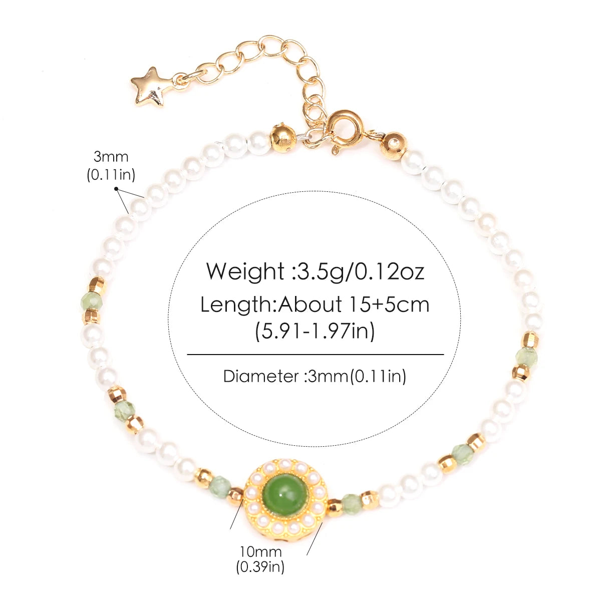 Green Gventurine Bracelet For Girl Friendship Simple Freshwater Pearl Bracelets For Women Pulseras Femme Boho Jewelry Giftt