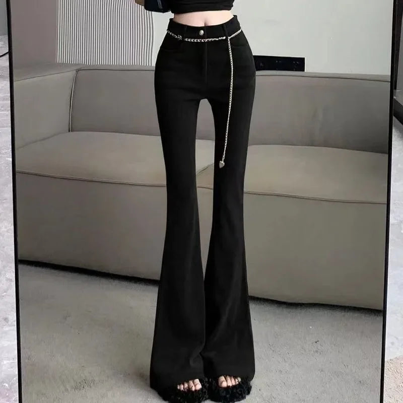 Pants for Women Fluid Woman Trousers High Waist Autumn Winter Trends 2025 Chic and Elegant New In Xxl Vintage G Harajuku Slacks