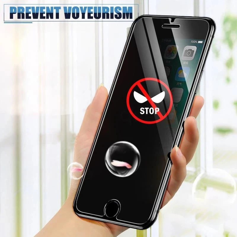 3Pcs Privacy Screen Protector For iPhone 6 6s 7 8 Plus SE2020 SE2022 Anti-Spy Tempered Glass