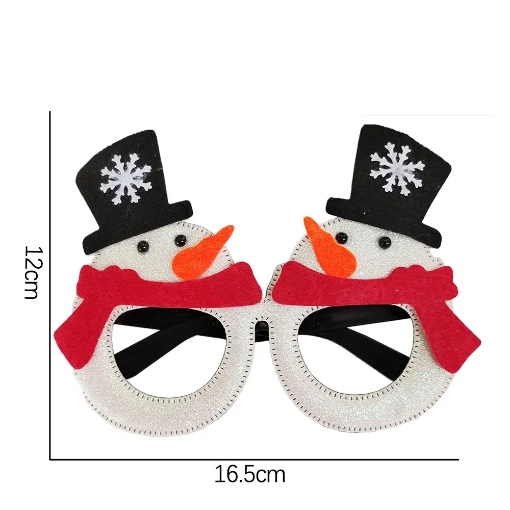 Christmas Glasses Santa Claus Xmas Tree Snowman Plastic Glasses Kid Gift Xmas Party Supplies Photo Props Christmas Decoration