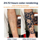 Snake Dark Semi-permanent Juice Herbal Tattoo Sticker Full Arm Gear Death Flower Leg Waterproof Fake Tatto Lasting Art Men Women