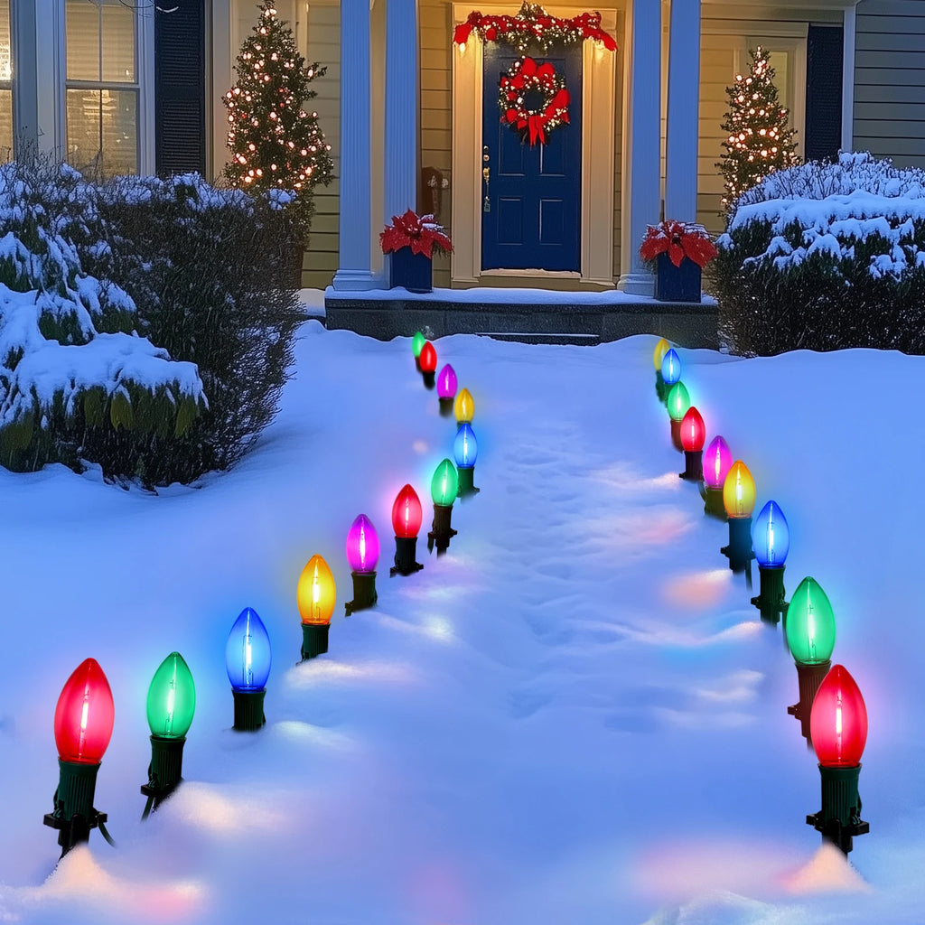 45FT 30 Leds String Lights Fairy Garland Christmas Lights Waterproof Snowproof DIY Lawn Ground Lamp Decoration for Home Garden Wedding Birthday Party New Year Street