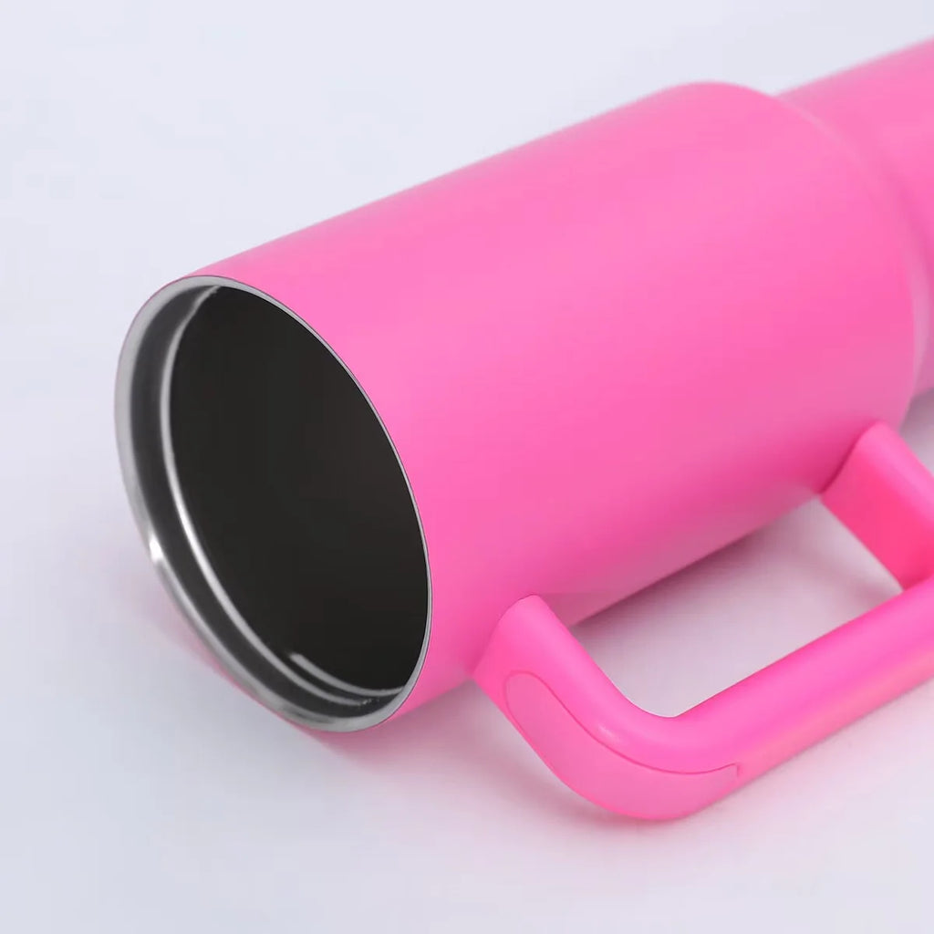 40 oz Tumbler with Handle and Straw, Leak-Proof Tumbler with Flip Straw, Double Vacuum Stainless Steel Water Bottle for Office#C