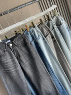 Z1975 straight height waist long jeans 2025 ETJ Autumn/Winter New Wash Product y2k Classic  Jeans for women