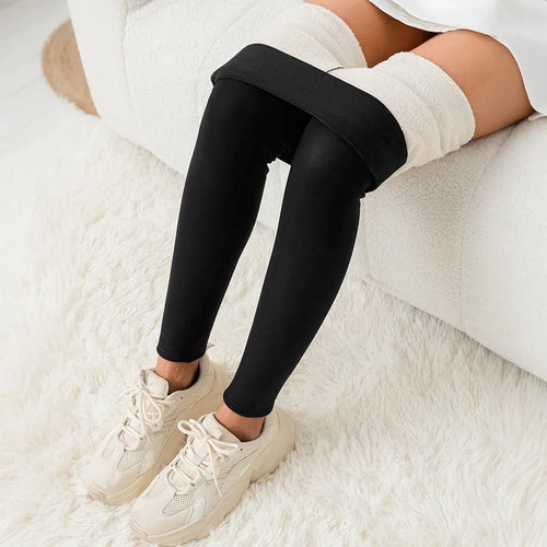 Women's Fleece Lined Leggings High Waist Thermal Warm Stretch Skinny Pants Autumn Winter Cold Weather Casual Thermal Leggings