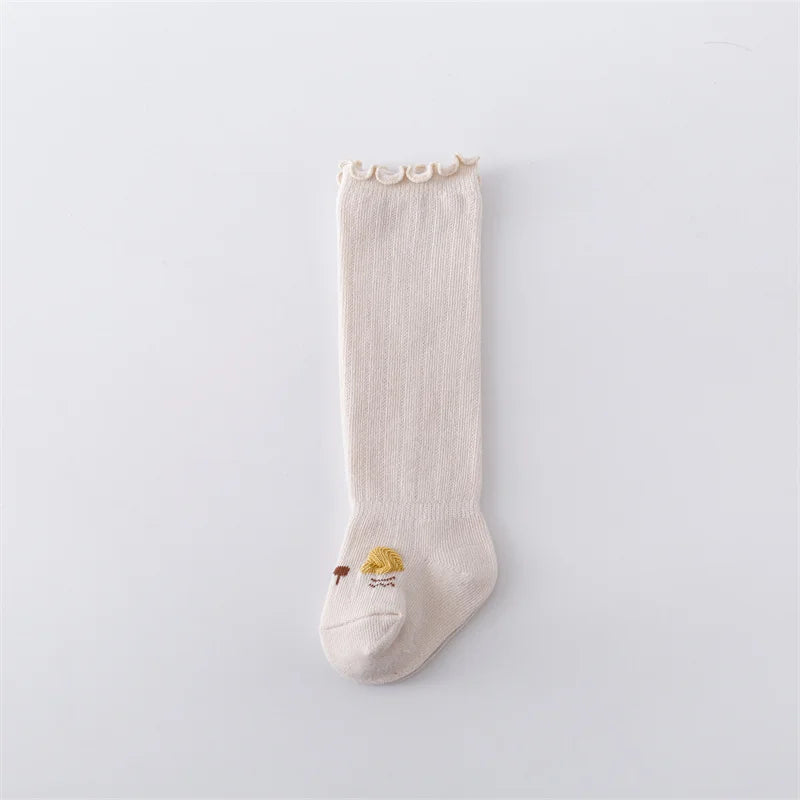 Lawadka Newborn Baby Girl Boy Socks Cotton Toddler Socks For Girls Boys Casual Knee High Infant's Long Sock Spring Age For 0-36M