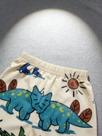 Beige Dinosaur Set: Daily Cute Baby’s Dinosaur Fan Protagonist
