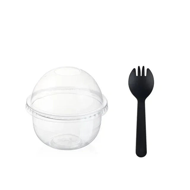 50pcs Pudding Cups Wiht Lids Plastic Boxes Ice-Cream Mousse Dessert Picnic Party Packing Dessert Cups with Lid