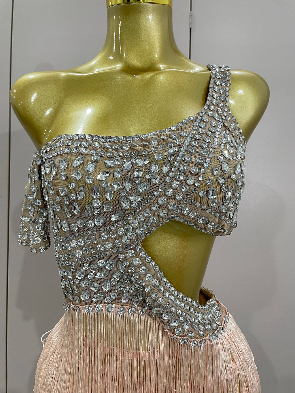 Luxury Sparkly Rhinestones Sexy Mesh Tassels Bodysuit Gloves Women Eveing Birthday Party Nightclub Performance Stage Costume