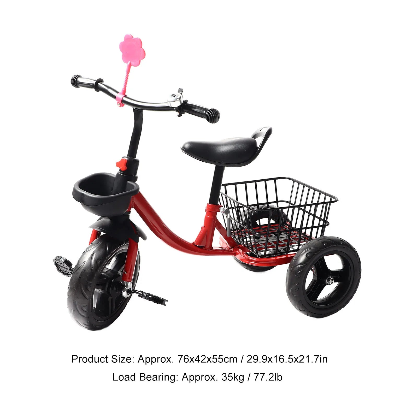 Boys Girls Balance Trikes Comfortable Grip Ergonomic  Metal Polyurethane Toddlers Tricycle for Outdoor for 1‑6 Years Old