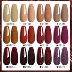 7ml Coffee Brown Gel Nail Polish Autumn Winter Nail Art Gel Varnish Semi Permanent Nail Supplies DIY Manicure Hallowee Nails