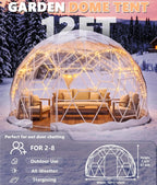 Dome Tent for Garden , Geodesic Dome Greenhouse with TPU Clear Cover, Waterproof Garden Bubble Dome Tent House with, Customized
