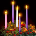 6pc LED Flickering Flameless Candles 28CM Taper Candles Halloween & Christmas Decor Wedding Home Festive Decor Battery Operated