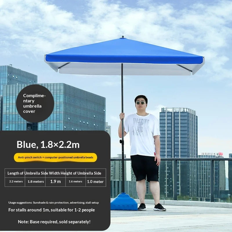 Heavy Duty Outdoor Market Umbrella Base Patio Square Stand Sun Rainproof UV Resistant Stable for All Weather Without a base