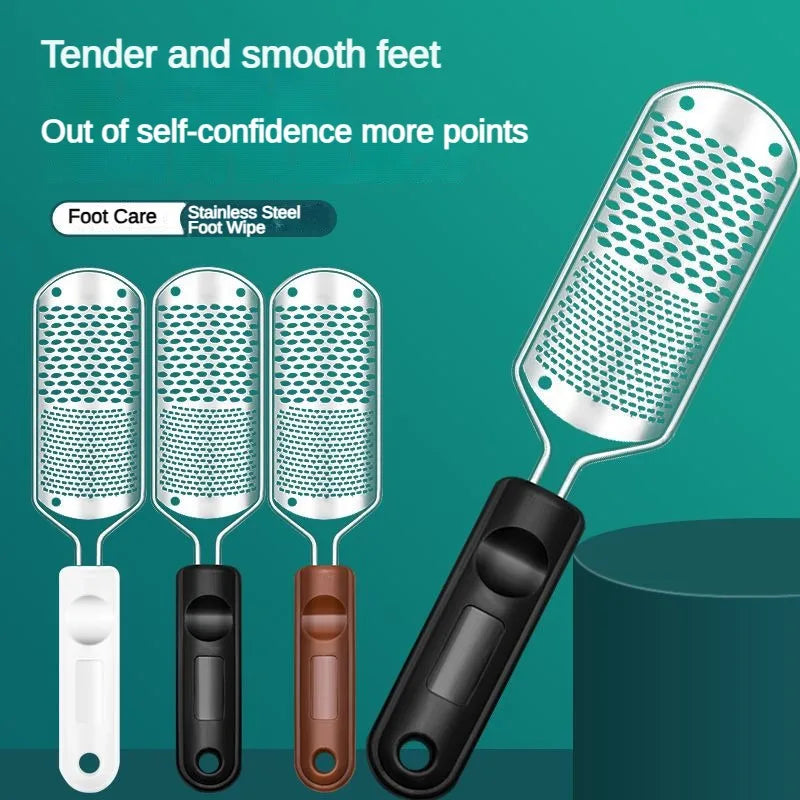 1Pcs File Pedicure Stainless Steel Foot Scrubber Heel Callus Dead Skin Remover Exfoliating Professional Feet Care Tool Pedicure