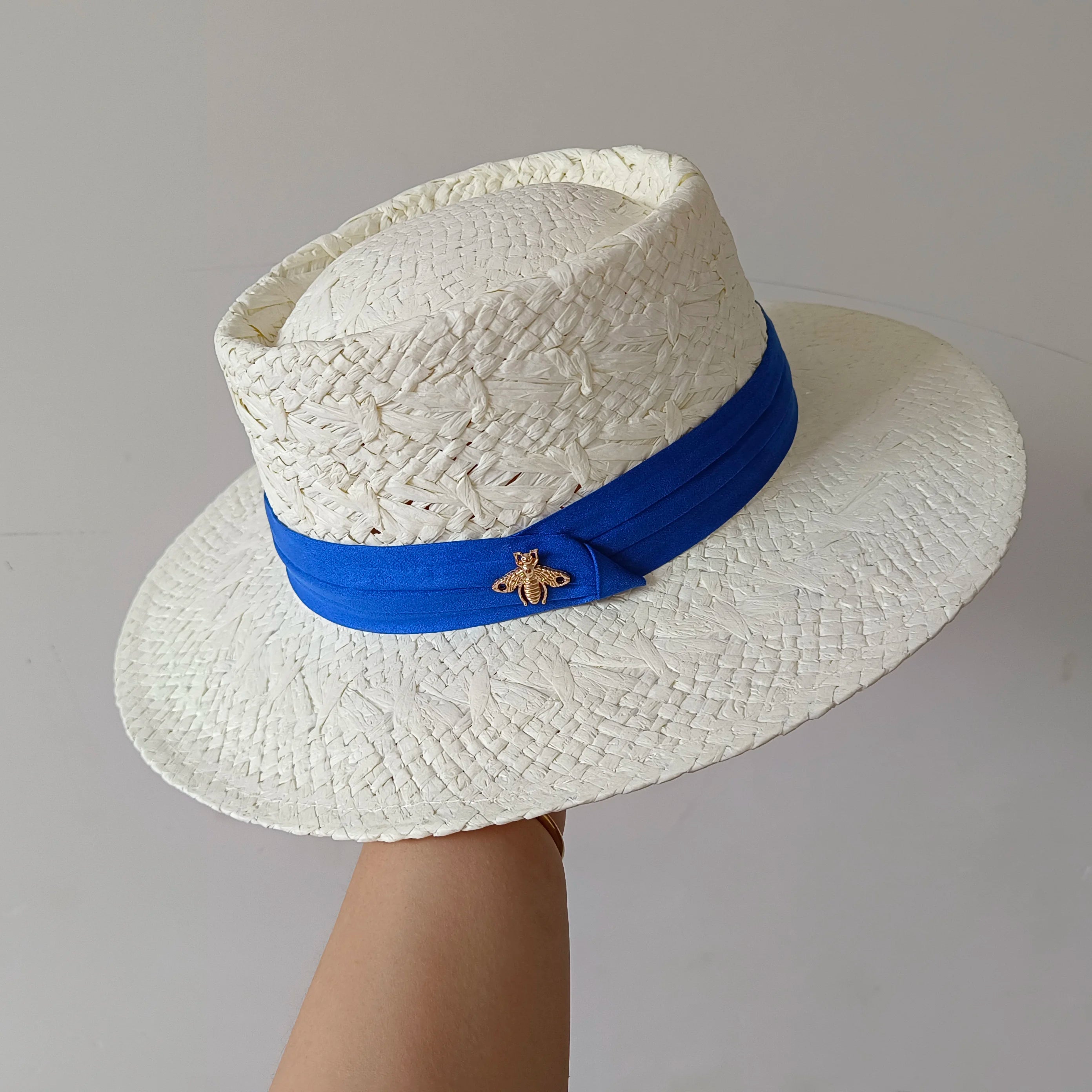 hats beach hat bohemian flat brim hat hand woven straw hat ladies summer vacation travel sun hat