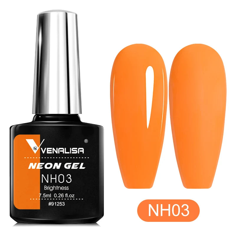 Venalisa Neon Gel Polish Varnishes Hybrid Nails For Manicure 7.5ml Semi Permanent Soak off Enamel Gel Polish UV Nail Gel Polish