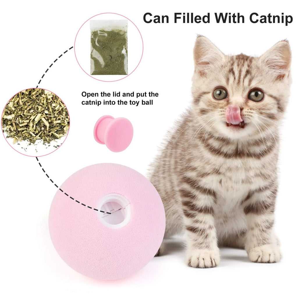 Intelligent interaction Cat Toys Smart Touch Sound Toy interactive Squeak Toy Ball Catnip Training Pet Toy Analog Call Pet