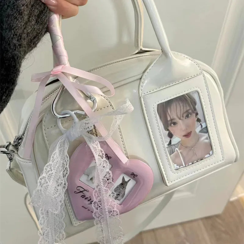 Itbag Small Crossbody Shoulder Bag For Women With Photo Card Holder Niche Design Boston Pillow Style Groupie Merch Handbag