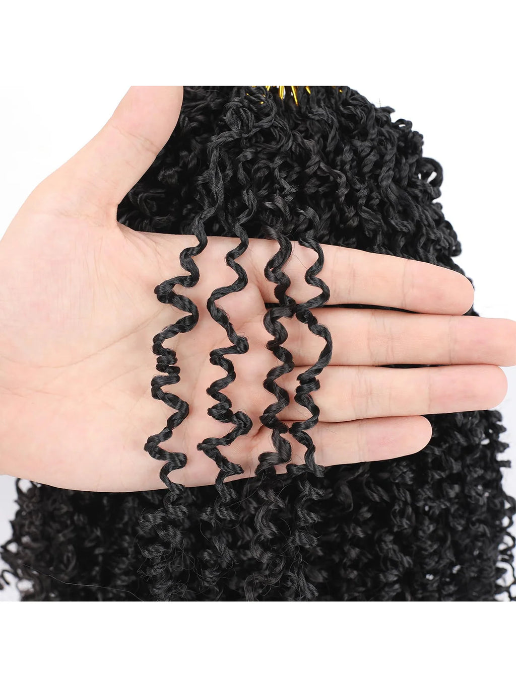Yanky Twist Crochet Hair Extensions，8" 10" 12" 14" Lengths，8 Pieces/Pack，Synthetic Braiding Hair Perfect for Halloween Christmas