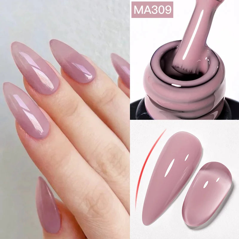 7ml Nude Rubber Base Gel, 68 Colors, DIY Nail Art Supplies Gel for Nails Design, UV LED Soak Off, Easy to Apply, Long Lasting