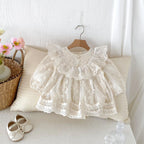 2026 Spring Summer Baby Girls Bodysuit Toddler Girl Princess Dress Infant Lace Embroiery Onesies Newborn Girls Clothing