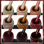 7ml Coffee Brown Gel Nail Polish Autumn Winter Nail Art Gel Varnish Semi Permanent Nail Supplies DIY Manicure Hallowee Nails