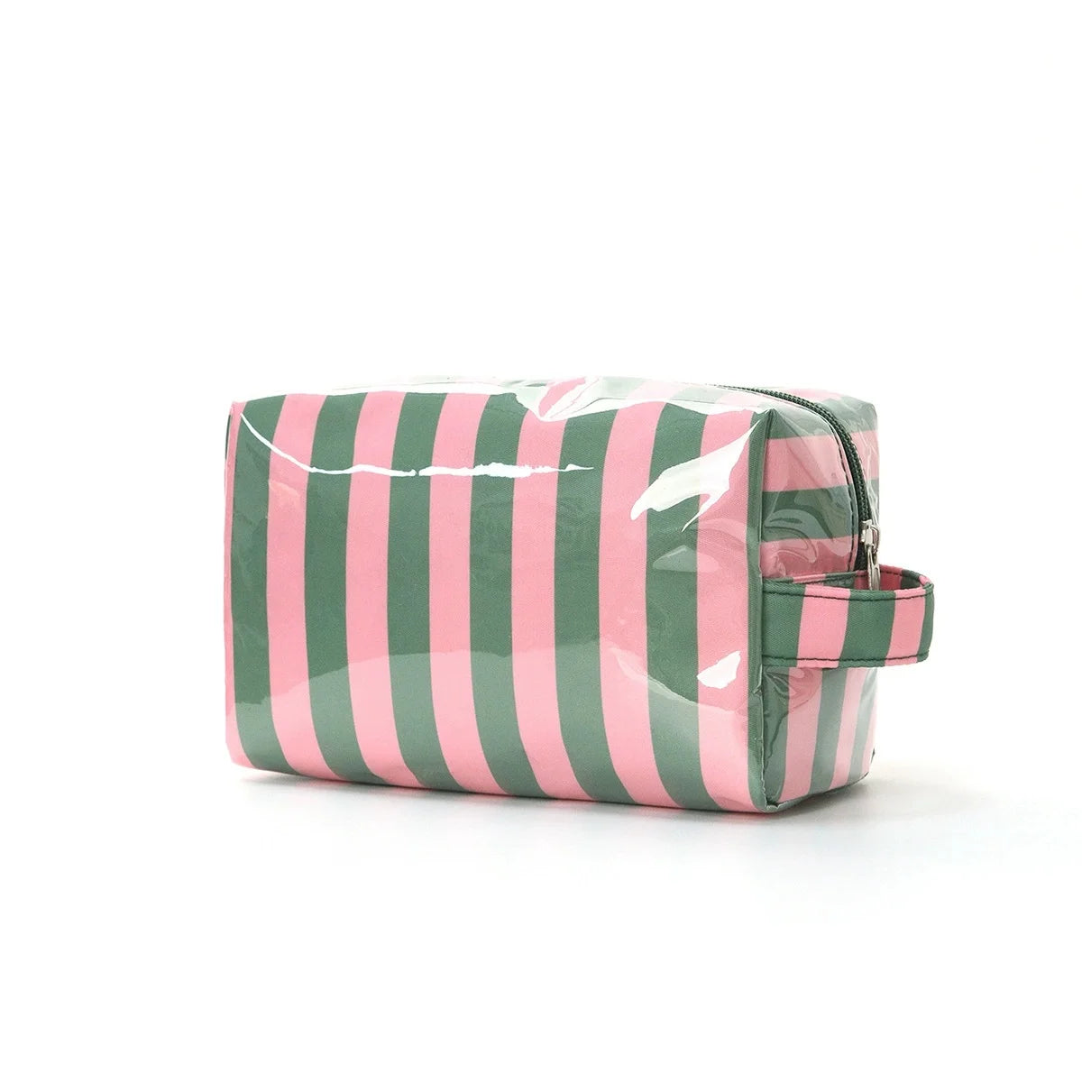 Striped Toiletry Bag Women's Travel Cosmetic Storage Bag Portable Casual Makeup Organizer for Business Trip