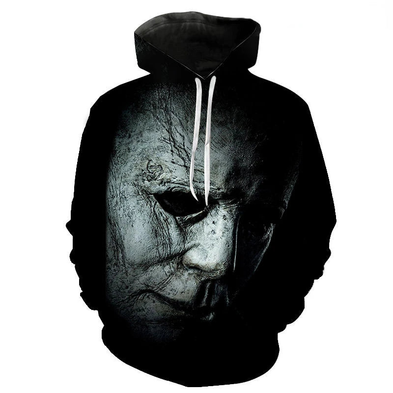 2026 Autumn Halloween Horror Michael Myers 3D Print Men Women Children Hoodies Harajuku Streetwear Hooded Sweatshirts Pullover
