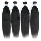 Kinky Straight Human Hair Bundles 8-30 Inch Hair Weave Remy Hair Extensions Yaki Straight Hair 1/3/4 Bundles Wholesale Vendor