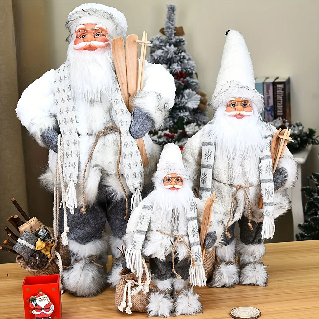 Blue and white Santa Claus, Christmas gifts New Year gifts Birthday gifts, home furnishings, window decorations