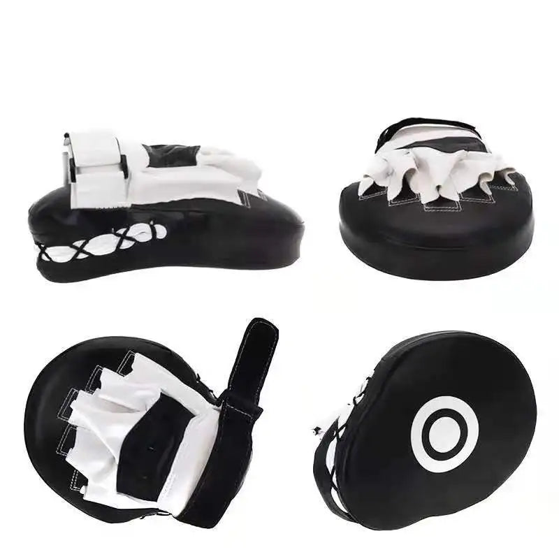 2 in 1 Curved Boxing Mitts Focus Punching Bag Gloves Set Leatherette Boxing Training Hand Pads MMA Karate Training Equipment