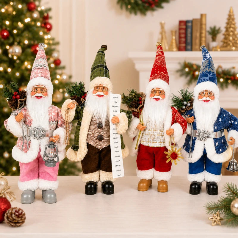 1PC  Santa Claus Ornament Christmas/New Year Home Desktop/Window/Fireplace Decoration Creative Festive Atmosphere Decoration