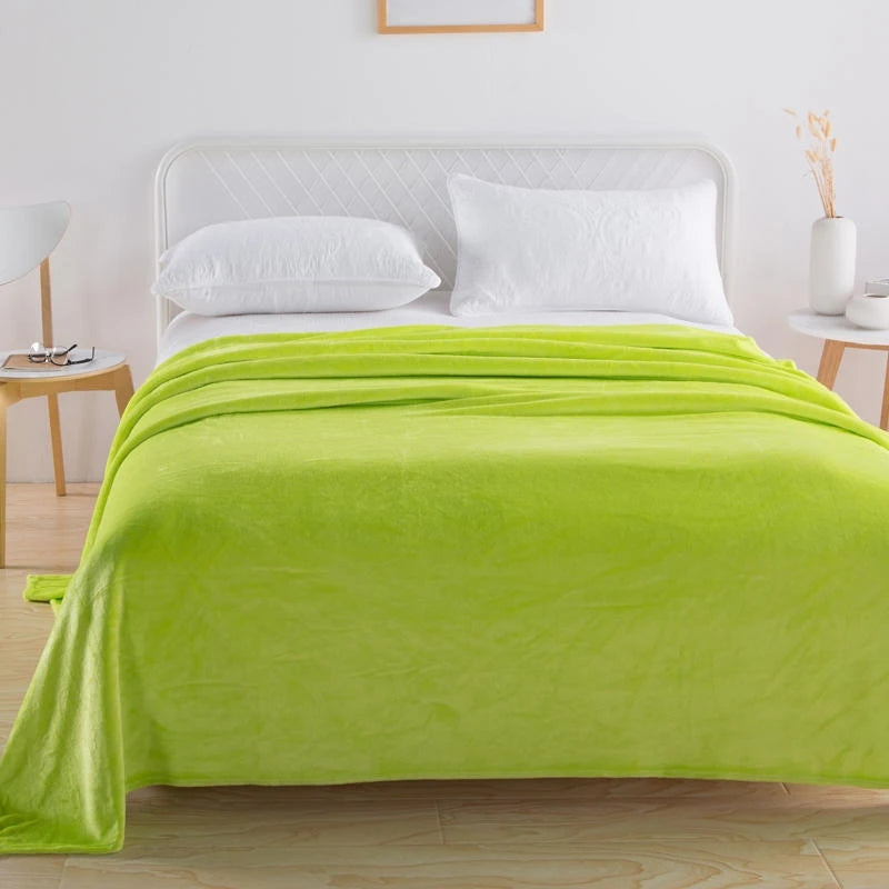 Flannel Blanket - High-weight Multi-functional Soft Blanket with Skin-friendly Texture and Multiple Color Options Available