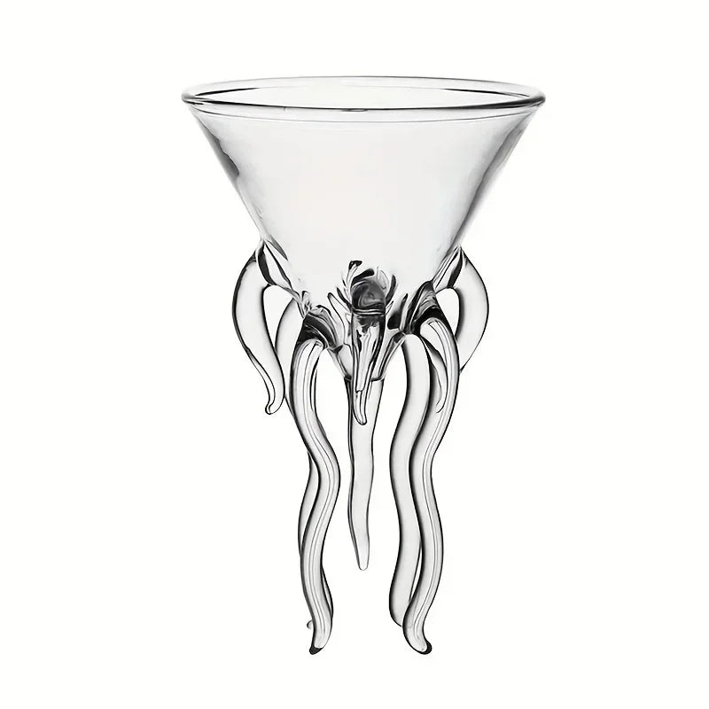 Octopus Cocktail Glass Jellyfish Martini Cup  Creative Beverage Bar Tool Bar Party Whiskey Glass Christmas Gift Wine Glasses