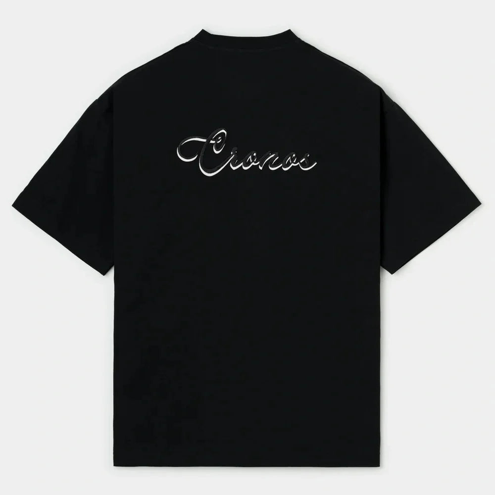 CRONOS 2025 Summer Japanese-style Printed Logo American Retro Men T-shirt Fitness Sports Loose Cotton Short Sleeve Tees Tops