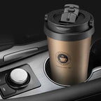 ZENTORYX Travel Coffee Cup with Lid and Handle 500ml, Insulated Double Wall Leak-Proof Vacuum Mug, Stainless Steel