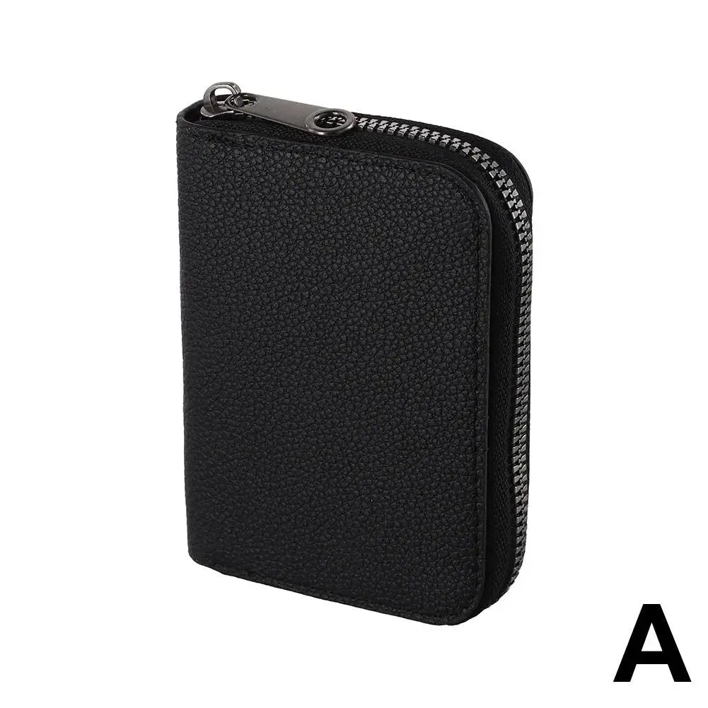 Card Holder PU Credit Card Wallet With Zipper Coin Pocket Slim Credit Card Case Business Bank Credit Card Bag Male Coin Pouch