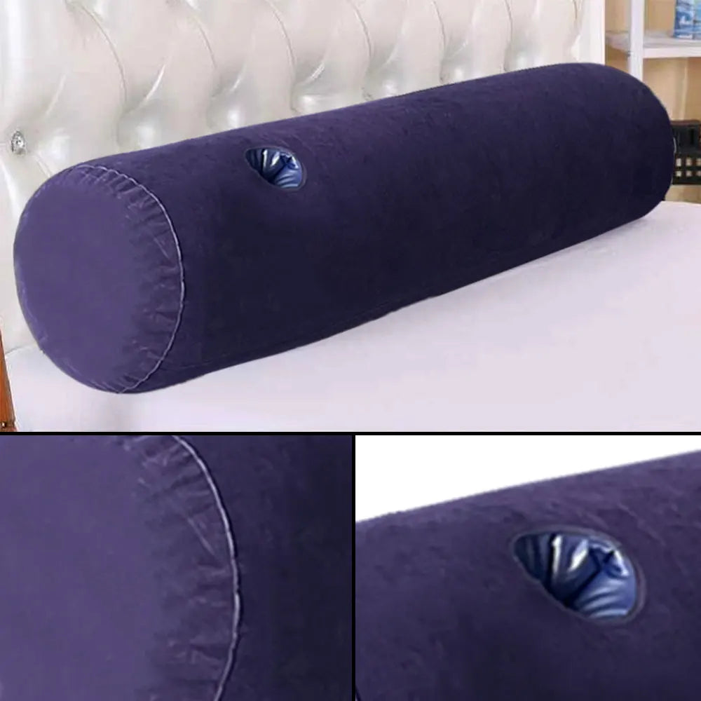 Inflatable Cylinder Pillow - Car Neck Pillow, Seat Support, Orthopedic Neck Support for Travel, Office & Home