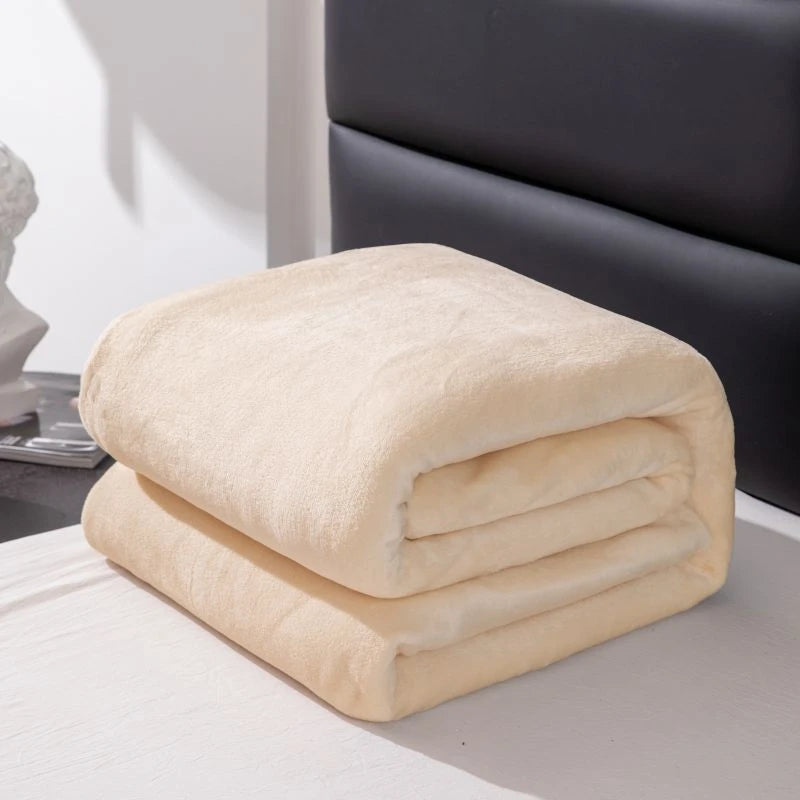 Flannel Blanket - High-weight Multi-functional Soft Blanket with Skin-friendly Texture and Multiple Color Options Available