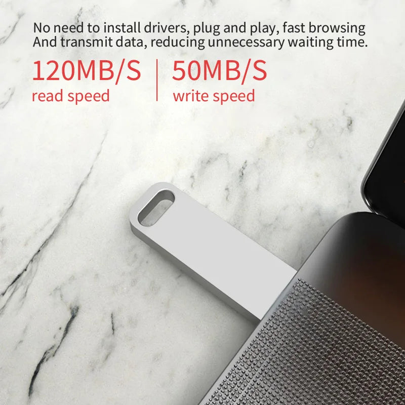 2TB USB 3.2 Metal Flash Drives High Speed Pendrive 1TB Portable USB Drive Waterproof Memoria USB Flash Disk Upgraded New