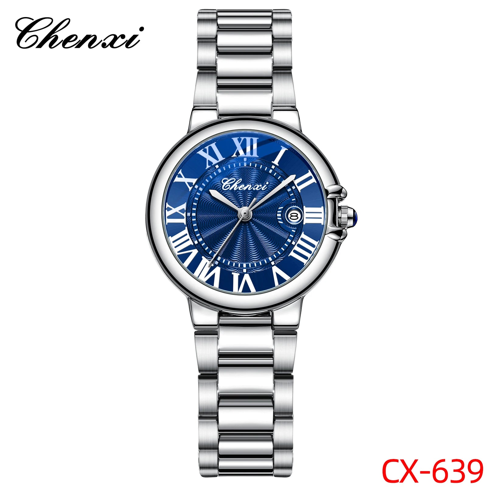 CHENXI Couple Luxury Quartz Wristwatch Stainless Steel Waterproof Luminous Elegant Watch Valentine Gift for Men and Women