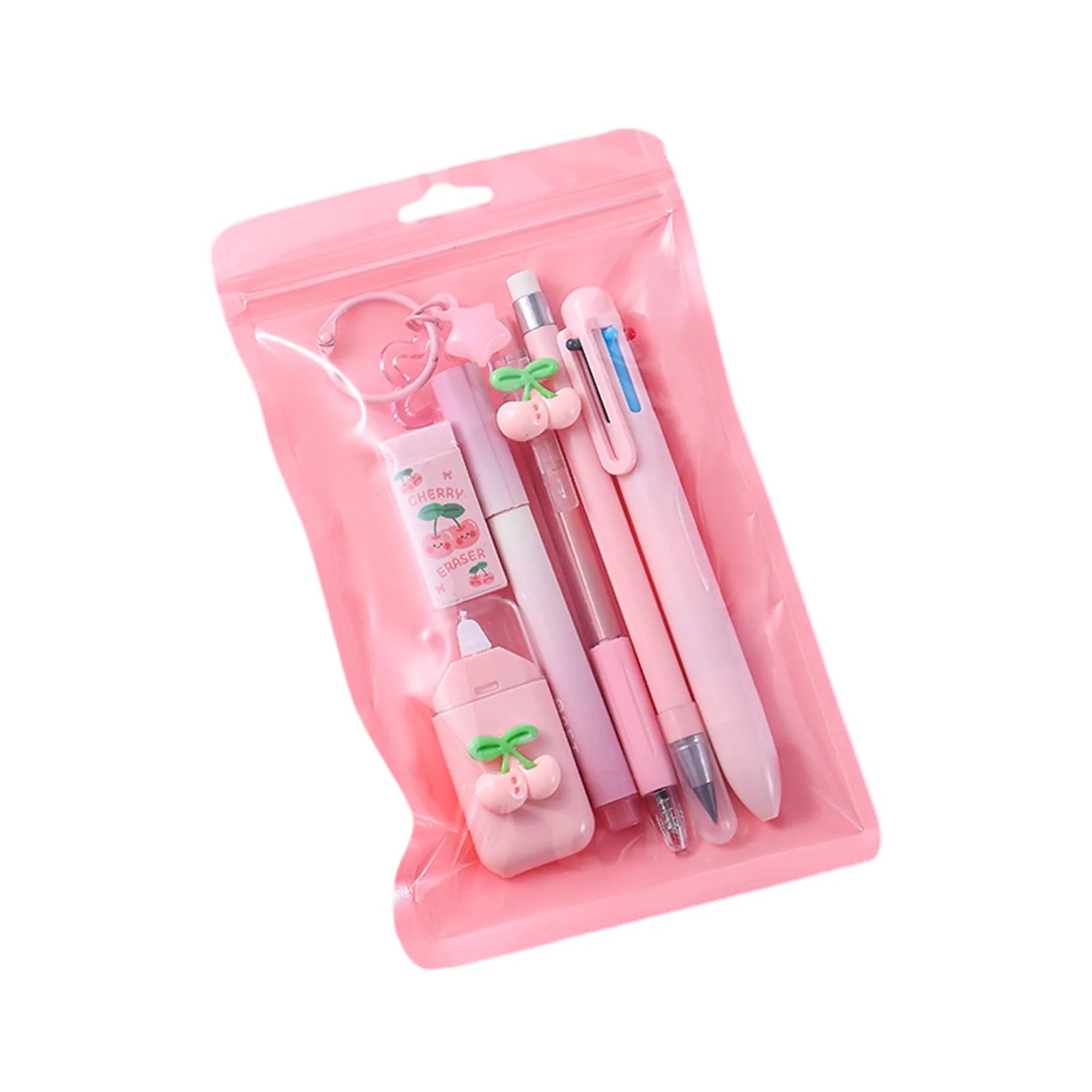 7pcs/set Colorful School Stationary Kits Including Ballpoint Pens Correction Tape Set For Student Learning Supplies
