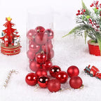 24Pcs 3CM Christmas Balls Big Ball Christmas Tree Pendant Ornaments for Party Decor New Year Gifts Accessory