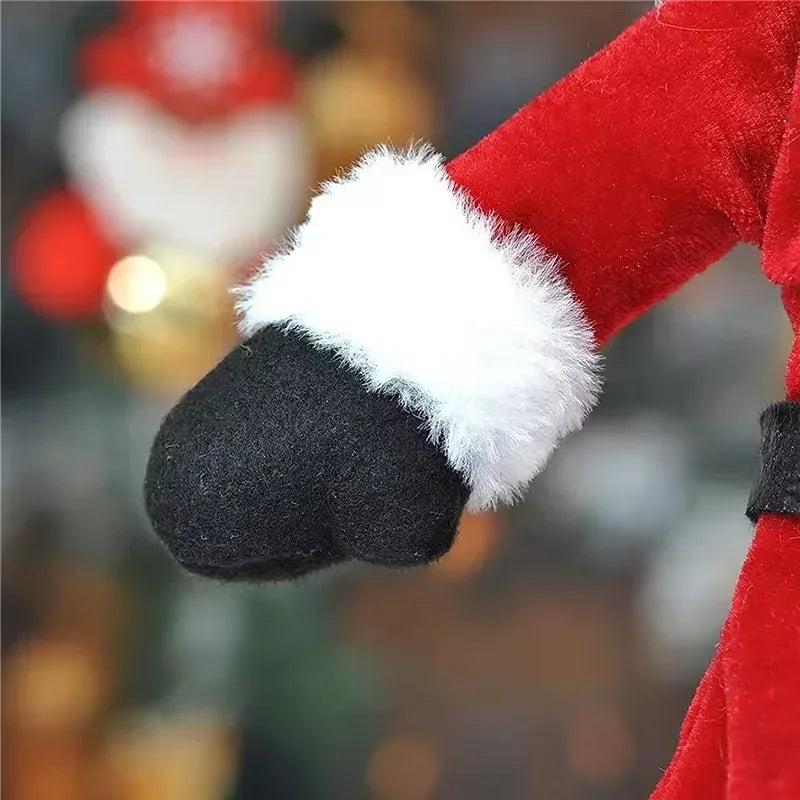 New Creative Christmas Wine Bottle Fashion Velvet Dress Wine Bottle Covers Sleeve Santa Snowman Xmas New Year Dinner Table Decor