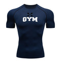 2026 Men Summer Sportswear Running T-shirt Compression T Shirt Elastic Quick Dry Sport Tops Tee Athletic Gym Workout Shirts