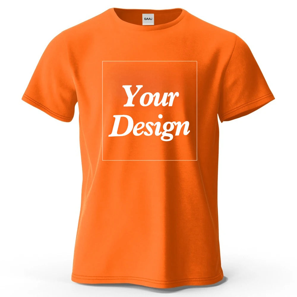 Custom T shirt Customized tshirt Personalized Tee Shirt Diy Print Your Photo Brand Logo Text Men Women 100% Cotton Premium Gift