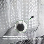 1pc Waterproof Clear Crystal Shower Curtain Liner with Bottom Magnets, Plastic Bathroom Curtain for Bathtubs Bathroom Partitions